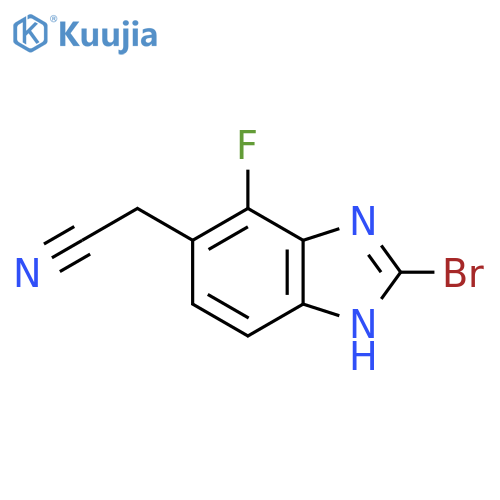 2-Bromo-7-fluoro-1H-benzimidazole-6-acetonitrile structure