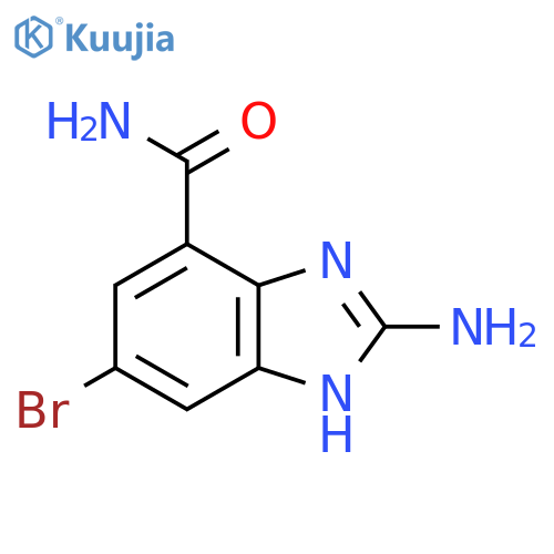 2-Amino-5-bromo-1H-benzimidazole-7-carboxamide structure