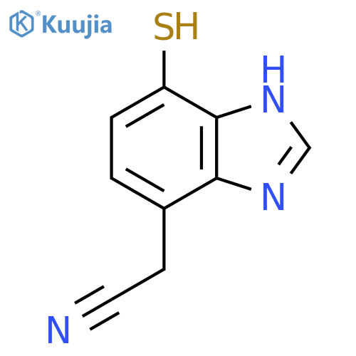 4-Mercapto-1H-benzimidazole-7-acetonitrile structure