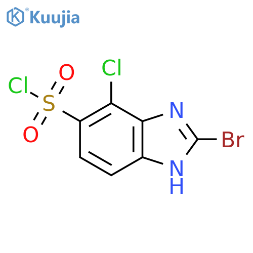 2-Bromo-4-chloro-1H-benzimidazole-5-sulfonyl chloride structure
