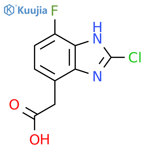 2-Chloro-7-fluoro-1H-benzimidazole-4-acetic acid structure