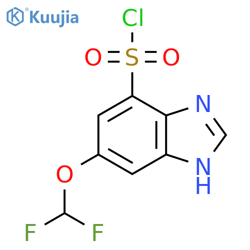 6-Difluoromethoxy-1H-benzimidazole-4-sulfonyl chloride structure