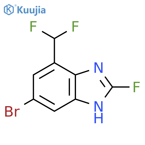 6-Bromo-4-difluoromethyl-2-fluoro-1H-benzimidazole structure