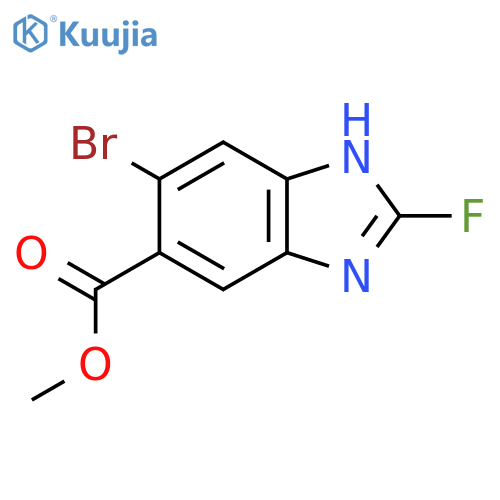 Methyl 5-Bromo-2-fluoro-1H-benzimidazole-6-carboxylate structure