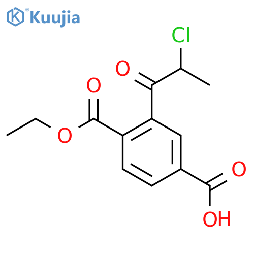 Ethyl 4-carboxy-2-(2-chloropropanoyl)benzoate structure
