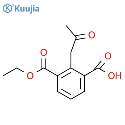 Ethyl 3-carboxy-2-(2-oxopropyl)benzoate structure