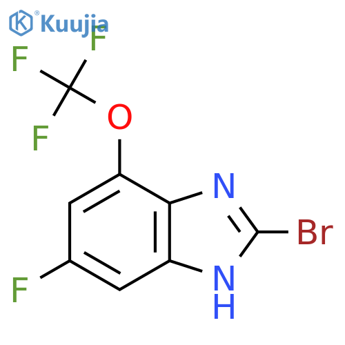 2-Bromo-6-fluoro-4-trifluoromethoxy-1H-benzimidazole structure