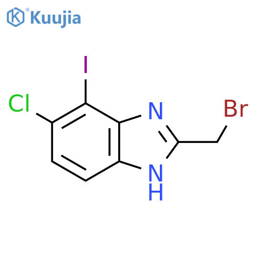 2-Bromomethyl-6-chloro-7-iodo-1H-benzimidazole structure