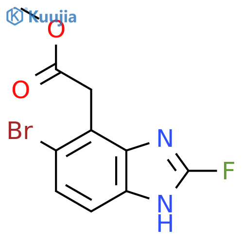 Methyl 5-Bromo-2-fluoro-1H-benzimidazole-4-acetate structure