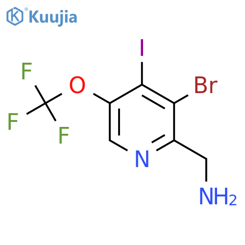 2-(Aminomethyl)-3-bromo-4-iodo-5-(trifluoromethoxy)pyridine structure