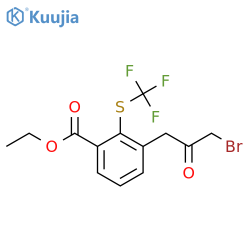 Ethyl 3-(3-bromo-2-oxopropyl)-2-(trifluoromethylthio)benzoate structure