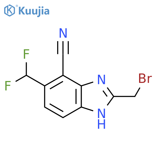 2-Bromomethyl-4-cyano-5-difluoromethyl-1H-benzimidazole structure