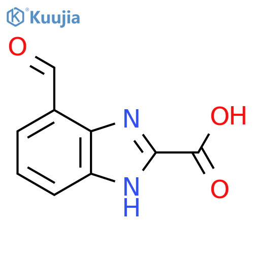4-Formyl-1H-benzimidazole-2-carboxylic acid structure