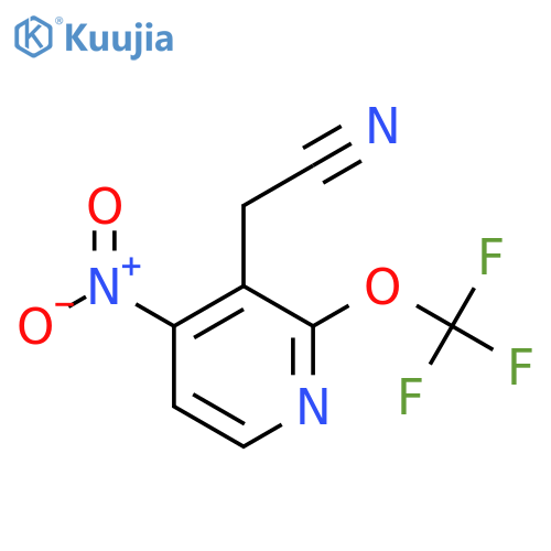 4-Nitro-2-(trifluoromethoxy)pyridine-3-acetonitrile structure
