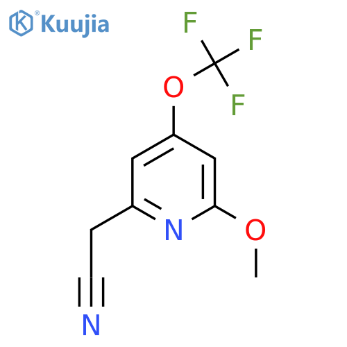 2-Methoxy-4-(trifluoromethoxy)pyridine-6-acetonitrile structure