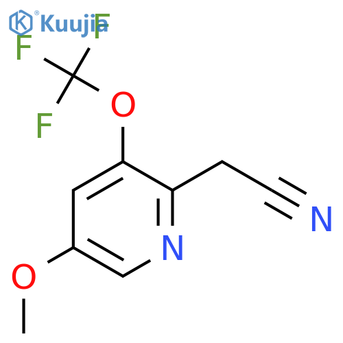 5-Methoxy-3-(trifluoromethoxy)pyridine-2-acetonitrile structure