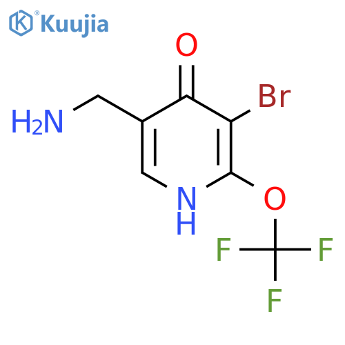 5-(Aminomethyl)-3-bromo-4-hydroxy-2-(trifluoromethoxy)pyridine structure