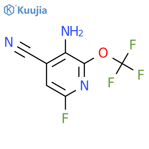 3-Amino-4-cyano-6-fluoro-2-(trifluoromethoxy)pyridine structure