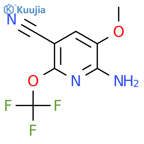 2-Amino-5-cyano-3-methoxy-6-(trifluoromethoxy)pyridine structure