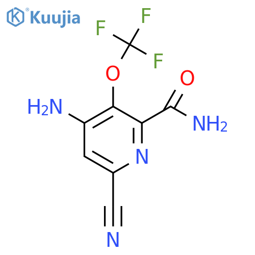 4-Amino-6-cyano-3-(trifluoromethoxy)pyridine-2-carboxamide structure