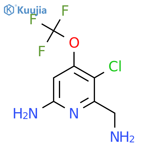 6-Amino-2-(aminomethyl)-3-chloro-4-(trifluoromethoxy)pyridine structure
