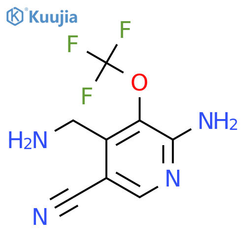 2-Amino-4-(aminomethyl)-5-cyano-3-(trifluoromethoxy)pyridine structure