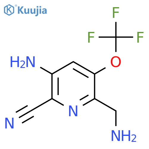3-Amino-6-(aminomethyl)-2-cyano-5-(trifluoromethoxy)pyridine structure