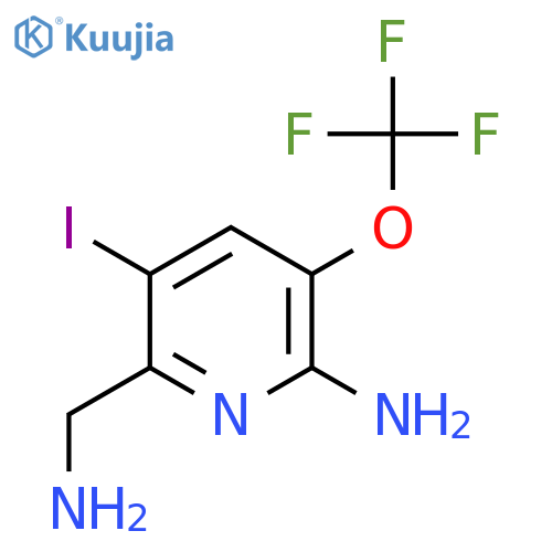 2-Amino-6-(aminomethyl)-5-iodo-3-(trifluoromethoxy)pyridine structure