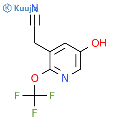5-Hydroxy-2-(trifluoromethoxy)pyridine-3-acetonitrile structure