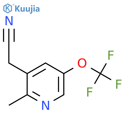 2-Methyl-5-(trifluoromethoxy)pyridine-3-acetonitrile structure