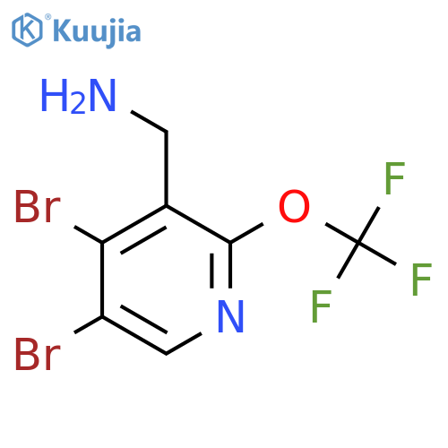 3-(Aminomethyl)-4,5-dibromo-2-(trifluoromethoxy)pyridine structure