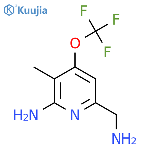2-Amino-6-(aminomethyl)-3-methyl-4-(trifluoromethoxy)pyridine structure