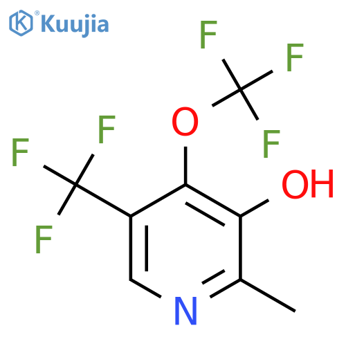 3-Hydroxy-2-methyl-4-(trifluoromethoxy)-5-(trifluoromethyl)pyridine structure