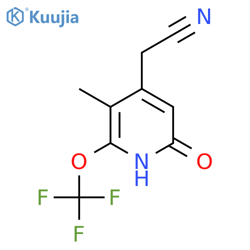 6-Hydroxy-3-methyl-2-(trifluoromethoxy)pyridine-4-acetonitrile structure