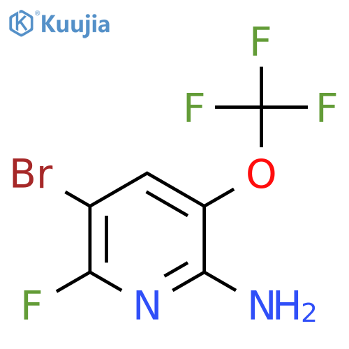 2-Amino-5-bromo-6-fluoro-3-(trifluoromethoxy)pyridine structure