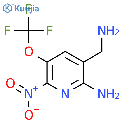 2-Amino-3-(aminomethyl)-6-nitro-5-(trifluoromethoxy)pyridine structure