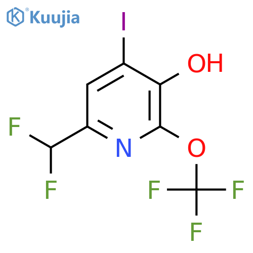 6-(Difluoromethyl)-3-hydroxy-4-iodo-2-(trifluoromethoxy)pyridine structure