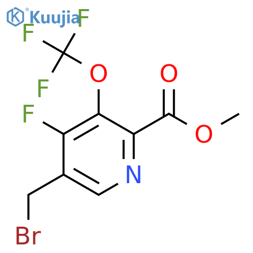 Methyl 5-(bromomethyl)-4-fluoro-3-(trifluoromethoxy)pyridine-2-carboxylate structure