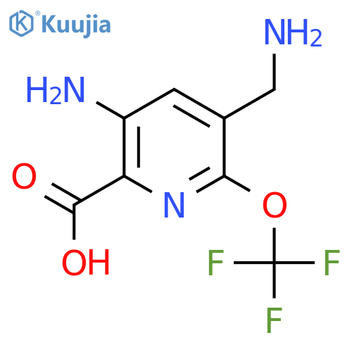 3-Amino-5-(aminomethyl)-6-(trifluoromethoxy)pyridine-2-carboxylic acid structure