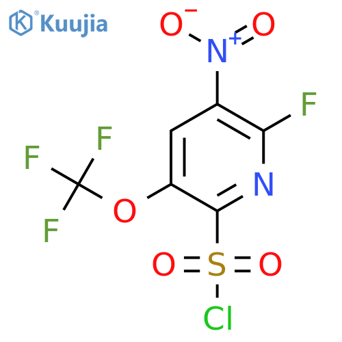 2-Fluoro-3-nitro-5-(trifluoromethoxy)pyridine-6-sulfonyl chloride structure
