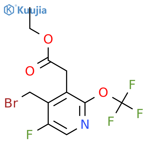Ethyl 4-(bromomethyl)-5-fluoro-2-(trifluoromethoxy)pyridine-3-acetate structure