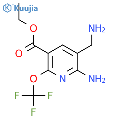 Ethyl 2-amino-3-(aminomethyl)-6-(trifluoromethoxy)pyridine-5-carboxylate structure