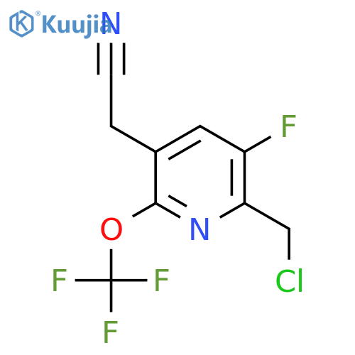 2-(Chloromethyl)-3-fluoro-6-(trifluoromethoxy)pyridine-5-acetonitrile structure