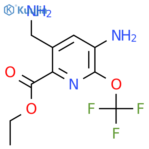 Ethyl 3-amino-5-(aminomethyl)-2-(trifluoromethoxy)pyridine-6-carboxylate structure