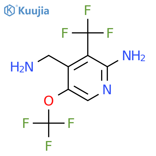 2-Amino-4-(aminomethyl)-5-(trifluoromethoxy)-3-(trifluoromethyl)pyridine structure