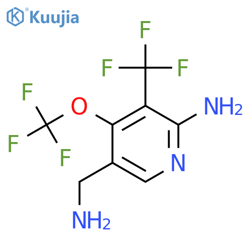 2-Amino-5-(aminomethyl)-4-(trifluoromethoxy)-3-(trifluoromethyl)pyridine structure