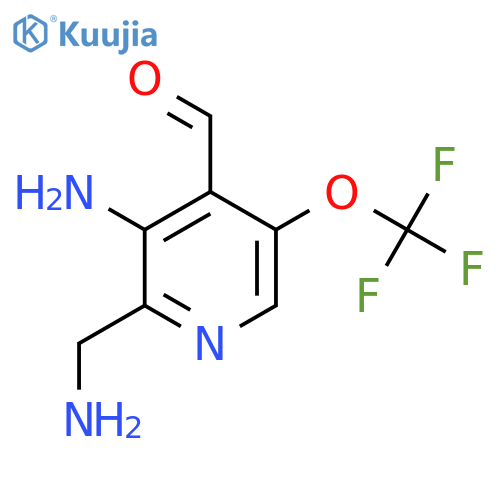 3-Amino-2-(aminomethyl)-5-(trifluoromethoxy)pyridine-4-carboxaldehyde structure