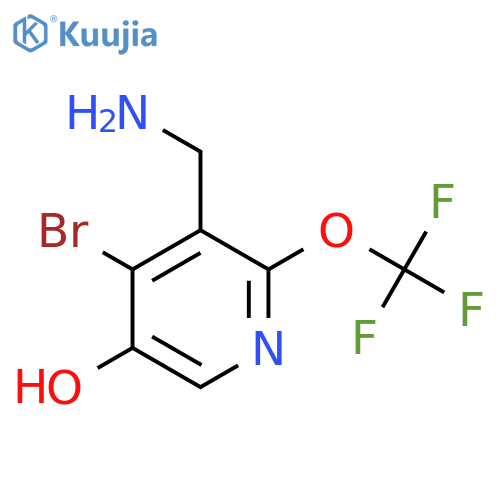 3-(Aminomethyl)-4-bromo-5-hydroxy-2-(trifluoromethoxy)pyridine structure