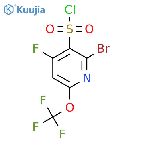2-Bromo-4-fluoro-6-(trifluoromethoxy)pyridine-3-sulfonyl chloride structure