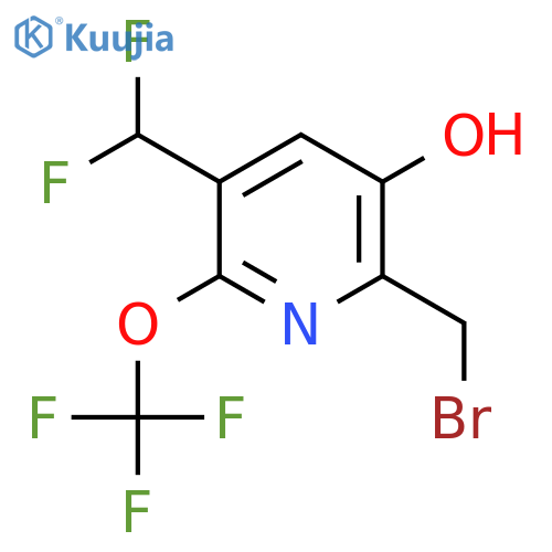 2-(Bromomethyl)-5-(difluoromethyl)-3-hydroxy-6-(trifluoromethoxy)pyridine structure